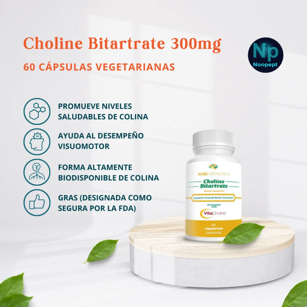Choline Bitartrate 300mg (60 Cápsulas vegetarianas) - Image 4